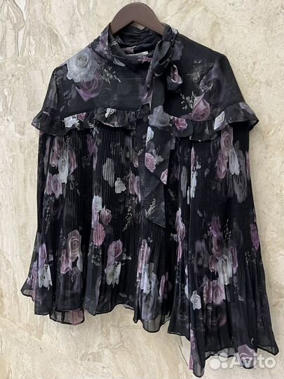 Шикарная блузка стиль Zara M цветочный принт