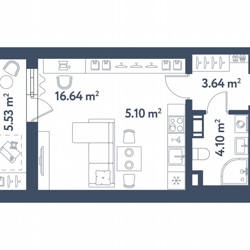 Квартира-студия, 32,3 м², 6/11 эт.