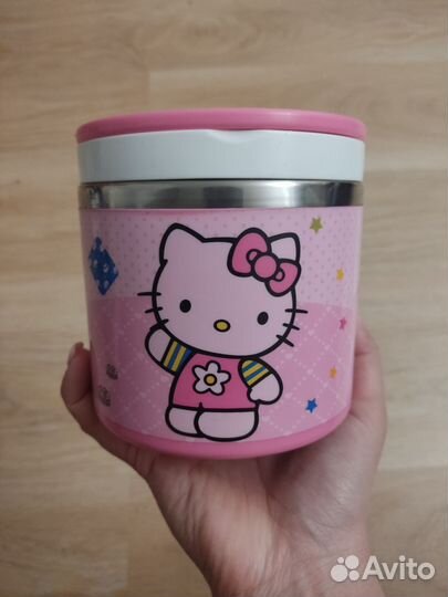 Детский термос для еды розовый