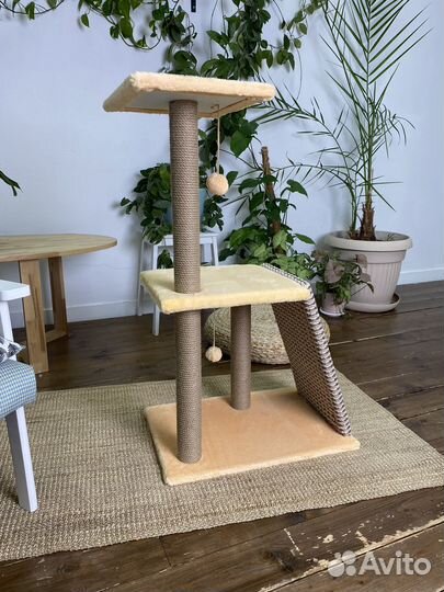 Когтеточка для кошки комплекс игровой высокий