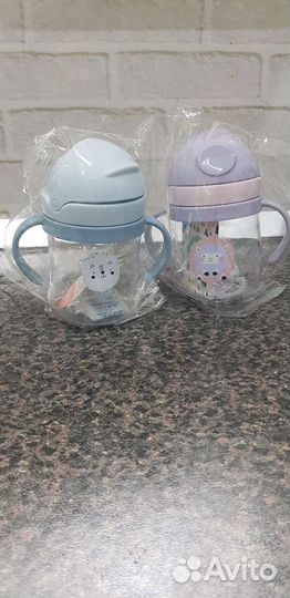 Поильник непроливайка с трубочкой