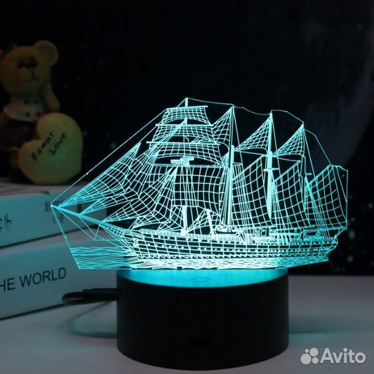Ночник машина объемная/ корабль