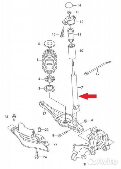 Амортизатор подвески Skoda Octavia Scout cjsb 1.8