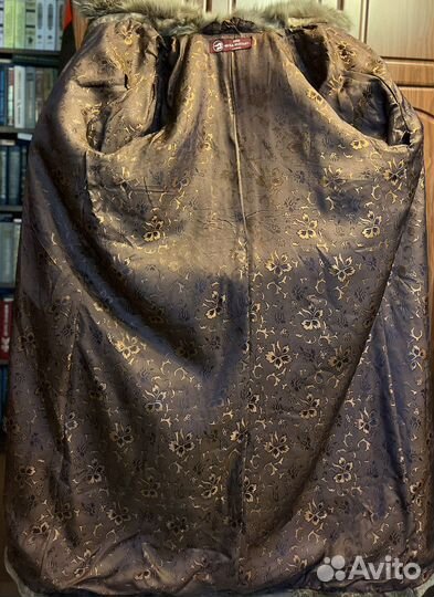 Шуба мутон/песец, б/у