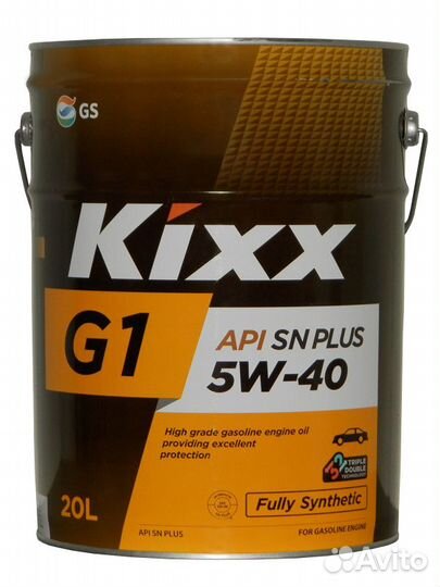 Масло моторное G1 SN Plus 5W40 синт.20л kixx