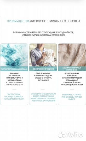 Листовой стиральный порошок Atomy