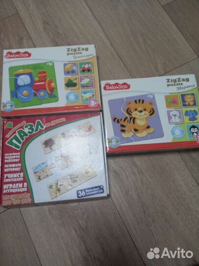 Пазл zigzag babytoys, деревянный