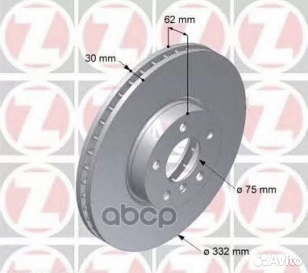 Диски тормозные BMW X5, X6 332x30 2шт