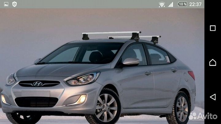 Багажник на крышу на Хёндай Солярис седан