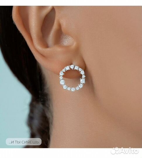 Серьги гвоздики серебро