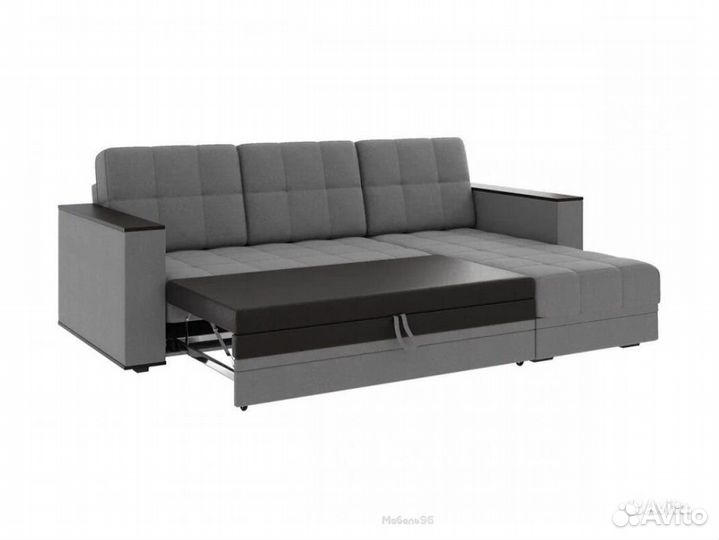 Диван угловой Атлант без столика велюр Neo 26 граф