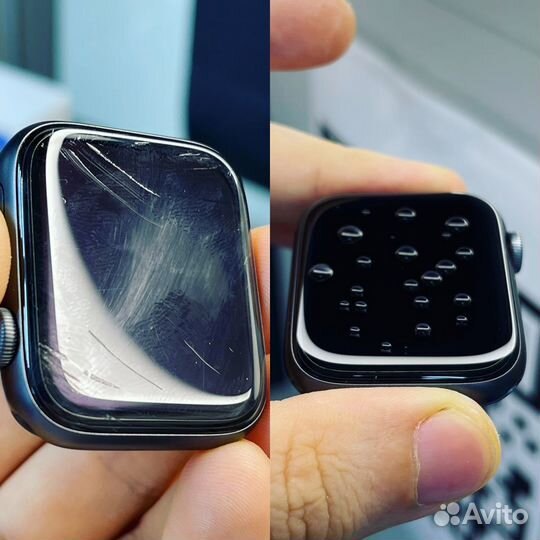 Полировка царапин стекла Apple Watch 4 5 6 7 8 SE