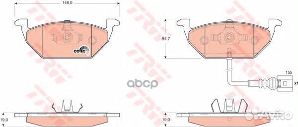 GDB1658 FDB1635633 41 1K0698151A колодки д