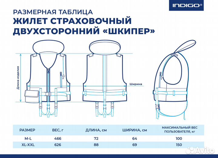 Жилет страховочный 2хстор. 