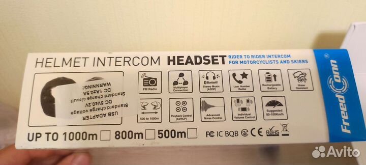 Мото гарнитура для шлема 2 штуки