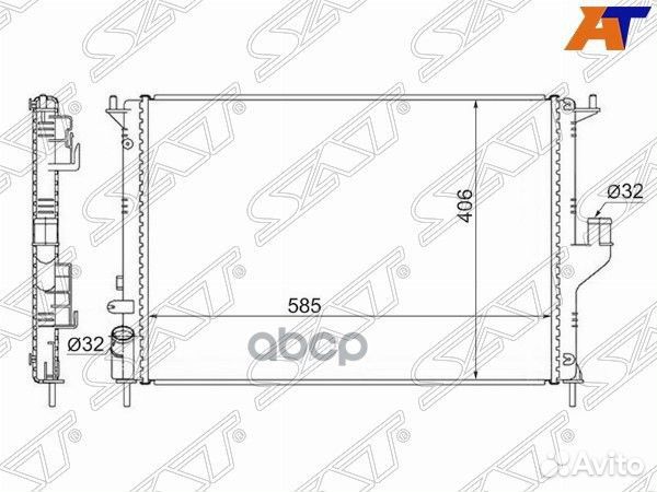Радиатор renault logan/sandero 1.4/1.6 с конди