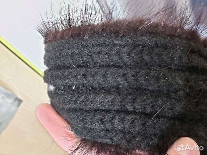 Повязка на голову из меха норки. Новая. Р. 52-56