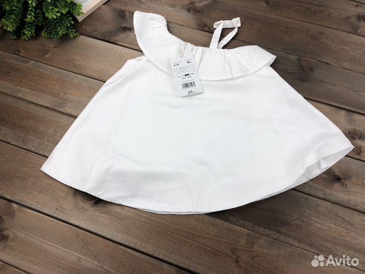 Белое платье для девочки асимметрия Италия