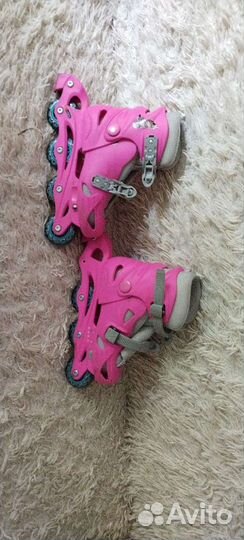 Роликовые коньки детские раздвижные с защитой
