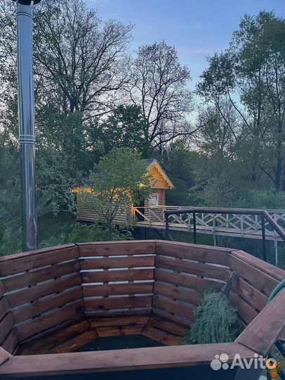 Уличная купель/Банный чан из лиственницы