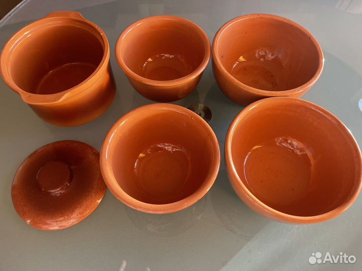 Набор глиняной посуды 5 предметов