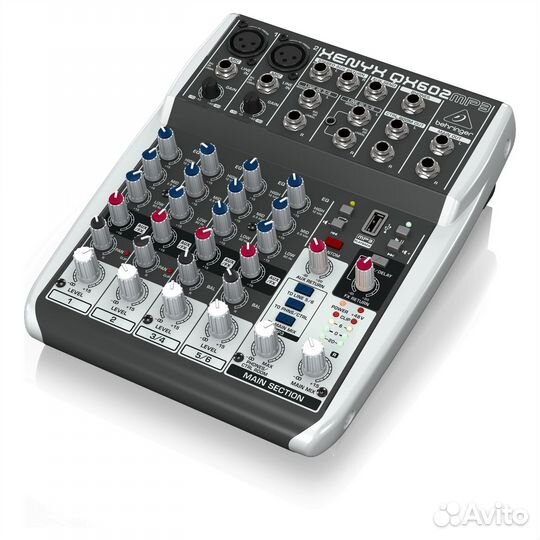 Behringer QX602MP3, микшер, 6 каналов, 2 микр. пре