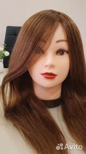Учебная голова для причесок. Болванка натуральный