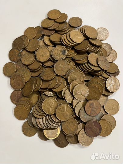 1 цент США 1940-е Линкольн пшеничный