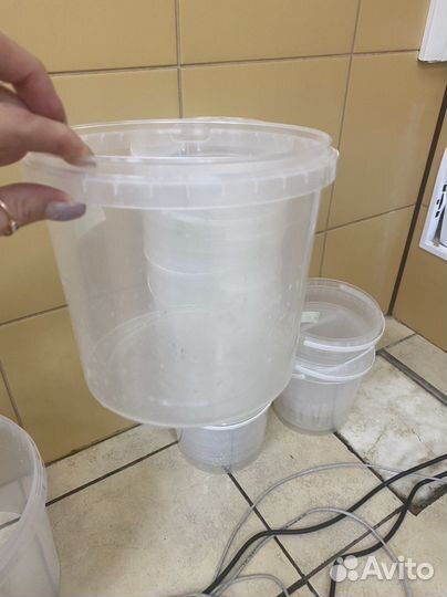 Ведро пластиковое с крышкой объём 3,3 и 3,5 литра