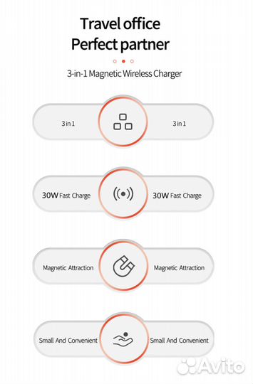 Беспроводное зарядное устройство 3в1 для Samsung