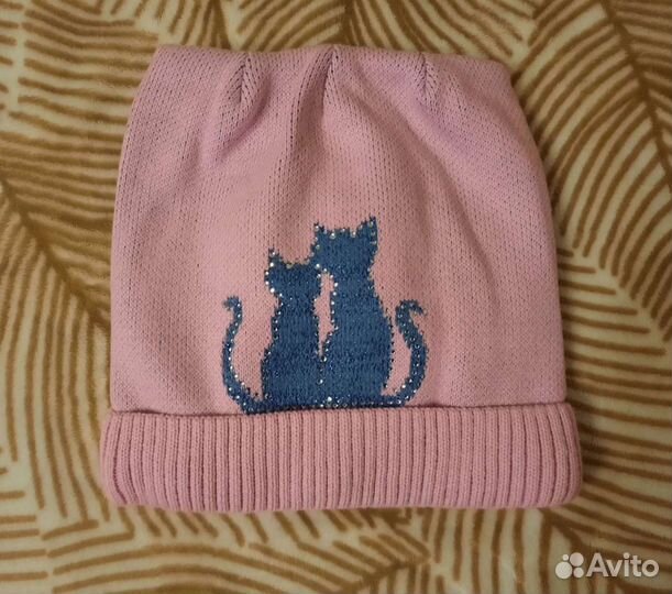 Шапка бини на флисе р.50-52 (новая)