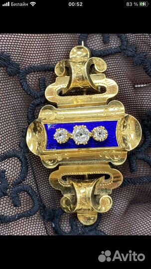 Броши с эмалью, с бриллиантами
