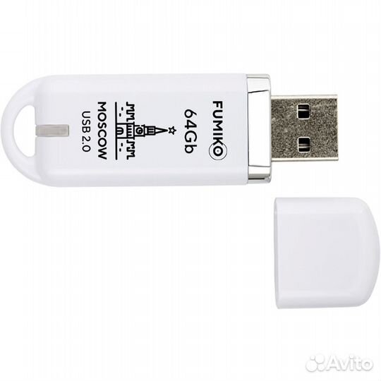 Флешка fumiko moscow 64GB белая USB 2.0