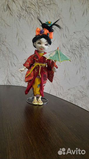 Кукла ручной работы, японка (текстиль)