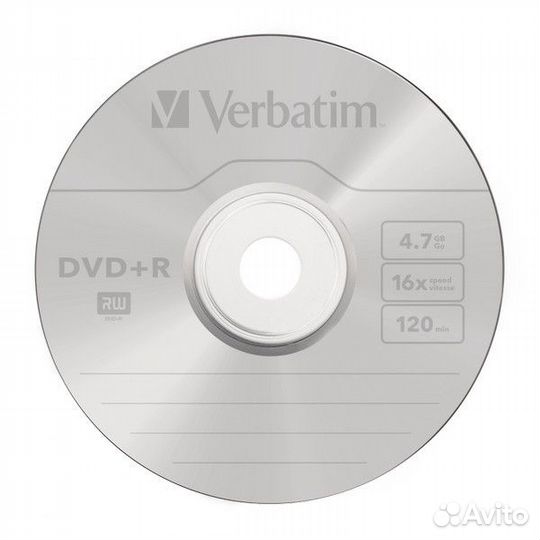 Диски DVD+R 4.7 GB 16x Verbatim 43551 100шт