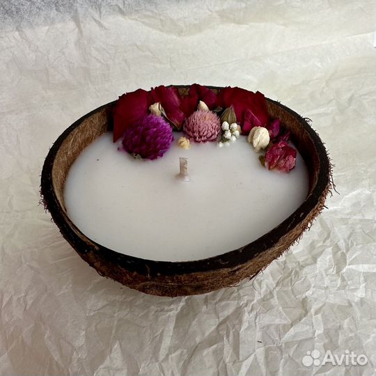 Свеча в кокосе ароматическая