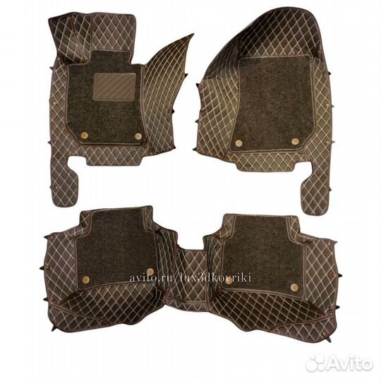 Коврики премиум G class W463 + ворс. Тёмнокорич
