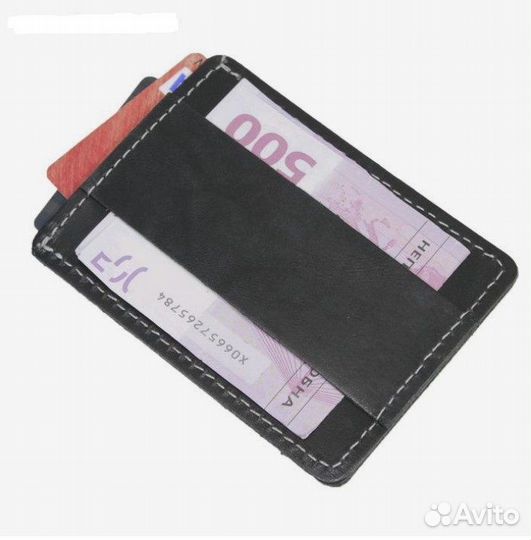 Картхолдер Сroco кожа чёрный Россия