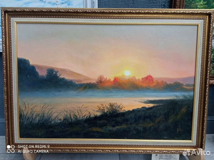 Картина маслом на холсте пейзаж в раме