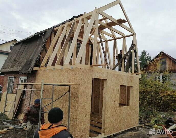 Подъем домов/Фундаменты/Кровля/Замена венцов/Полы