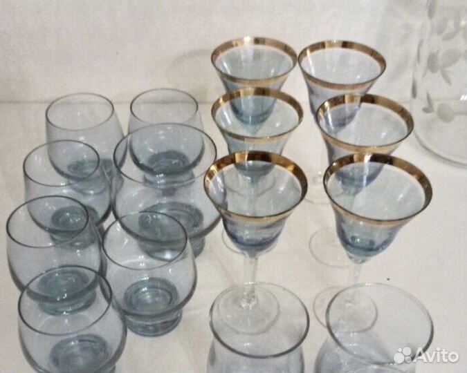 Рюмки на ножке набор 6 шт 60 мл СССР неодимовые