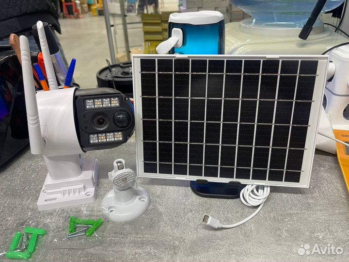 Солнечная батарея камера видеонаблюдения 4g сим