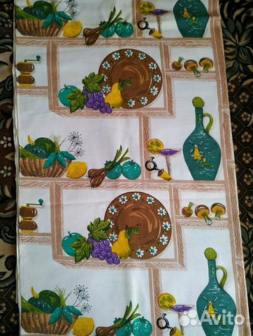 Отрез портьерной ткани полулён