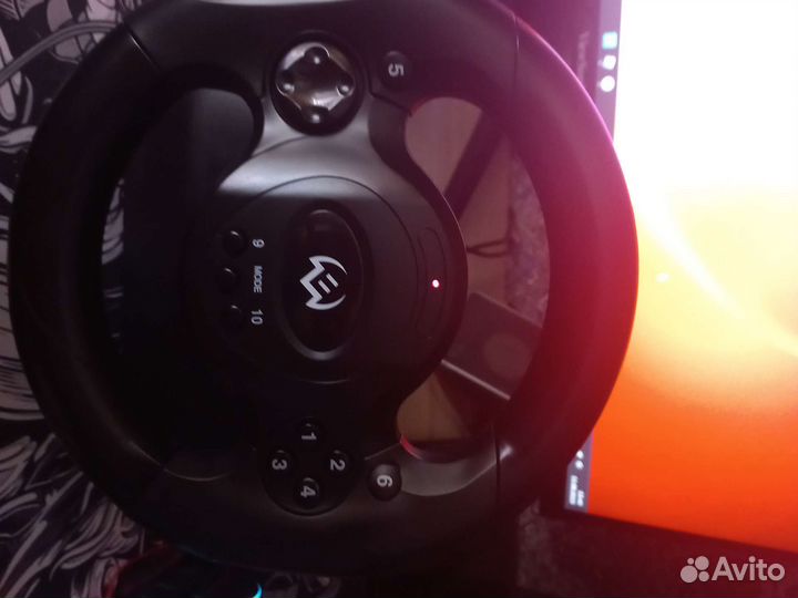 Игровой руль для пк/ps 4/ ps 3 педали в комплекте