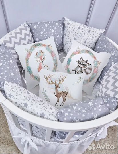 Бортики в детскую кроватку новые