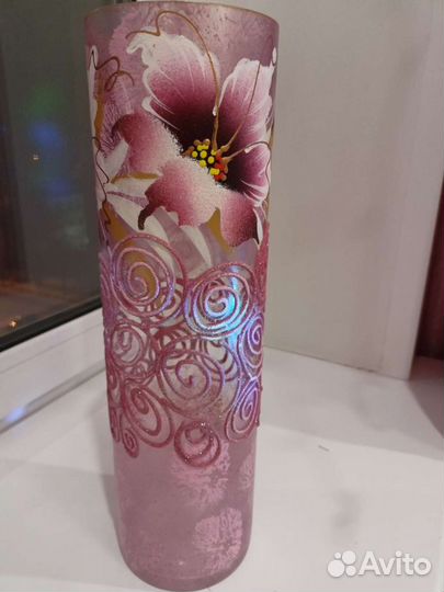 Ваза цилиндр ручная работа