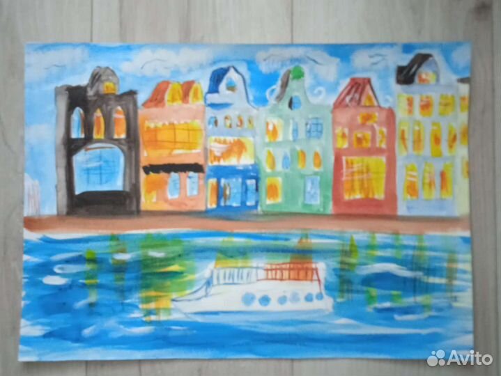 Картины акварель А3 формат