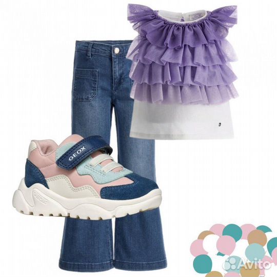 Original Marines топ (белый с лавандовым), р. 9/10