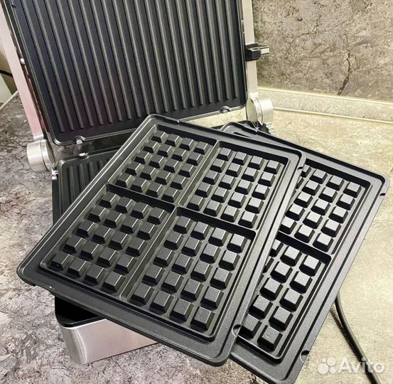 Электрический гриль новый со сменными панелями