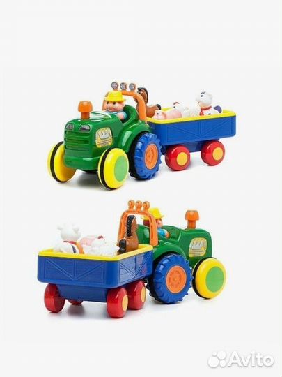 Развивающий трактор с животными